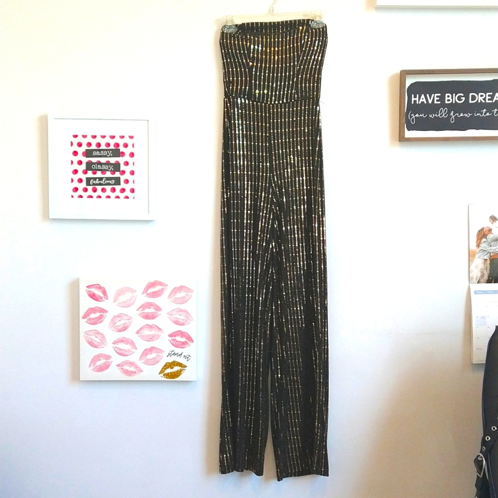 Strapless dressy jumpsuit